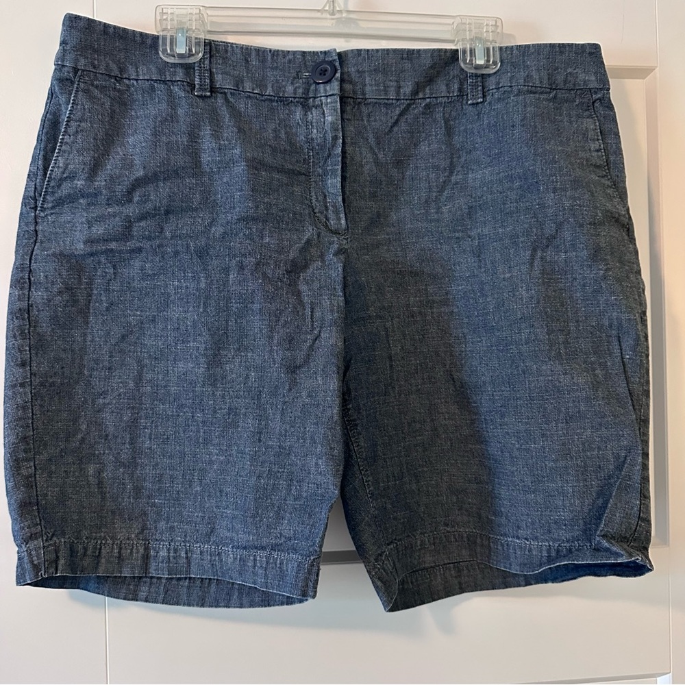 LOFT Chambray Bermuda Shorts Size 14